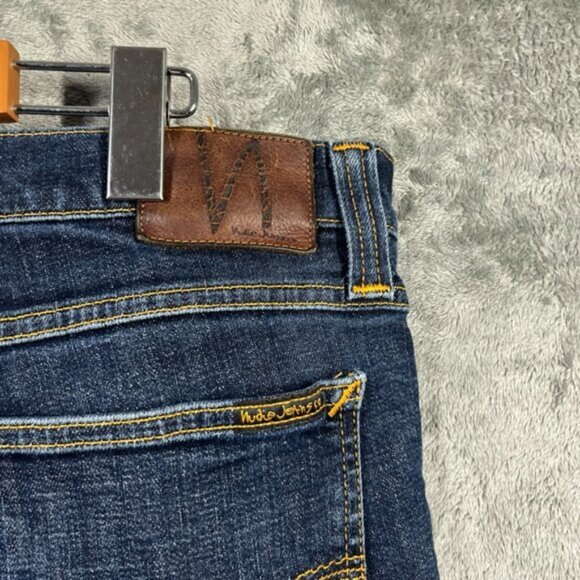 Nudie Jeans Mens Made in Italy Size 32x30 Blue Denim Mens Organic Cotton - Picture 3 of 10